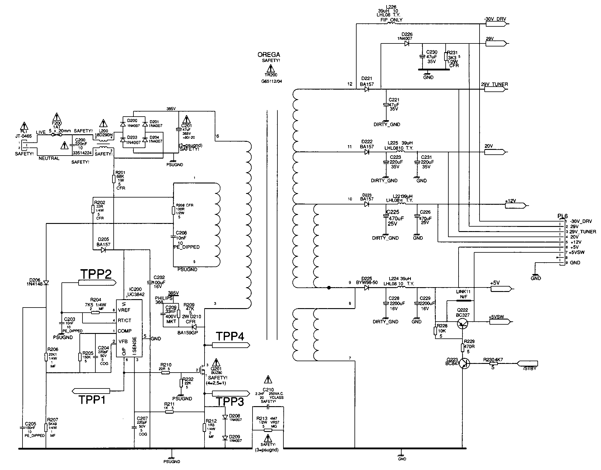 GRD200/280/300 PSU circuit.